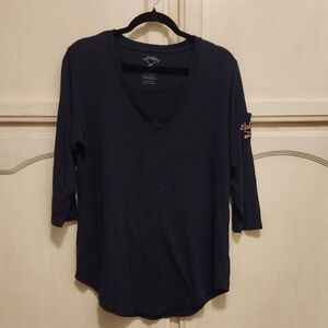 Lake Girl Blue Long Sleeve T-Shirt Relaxed Fit with‎ Pocket On Sleeve XL
